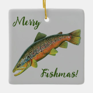 Ornement Brown de pêche au merry de truite