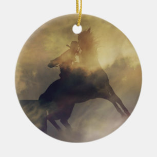 Ornement cadeau de course de baril