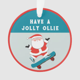 Ornement cadeau de skateboardeur Ollie