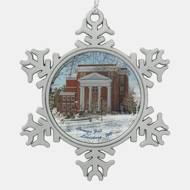 Ornement Carnegie Hall Lewisburg WV de flocon de (Devant)