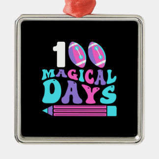Ornement Carré Argenté 100 jours magiques