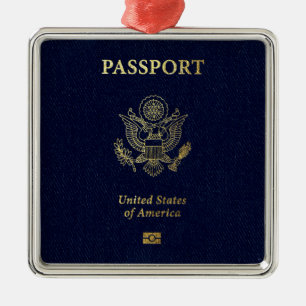 Ornement Carré Argenté [200] Couverture de passeport américaine