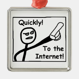 Ornement Carré Argenté À Internet