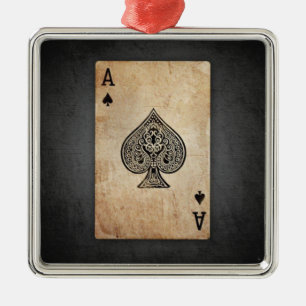 Ornement Carré Argenté Ace of spades