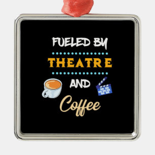 Ornement Carré Argenté Acteur Alimenté Par Café De Théâtre