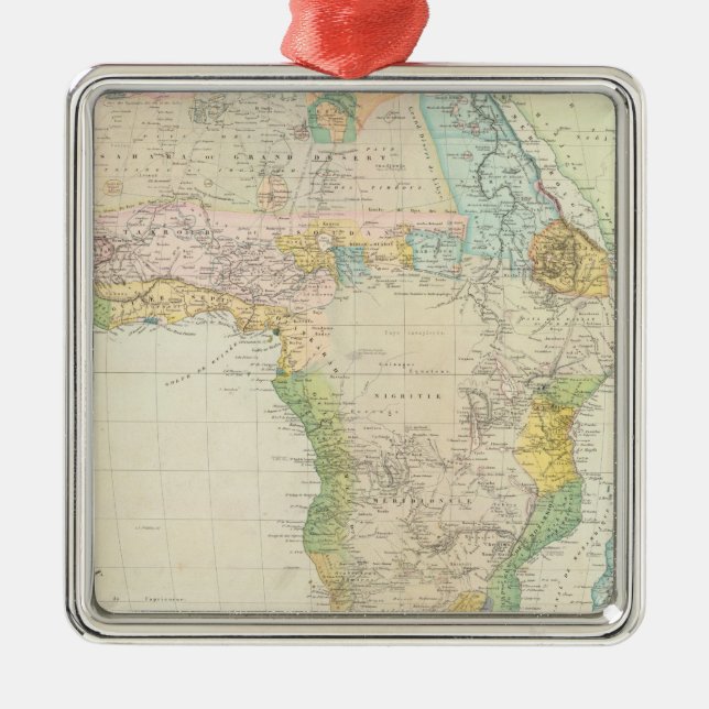 Ornement Carré Argenté Afrique 26 (Devant)