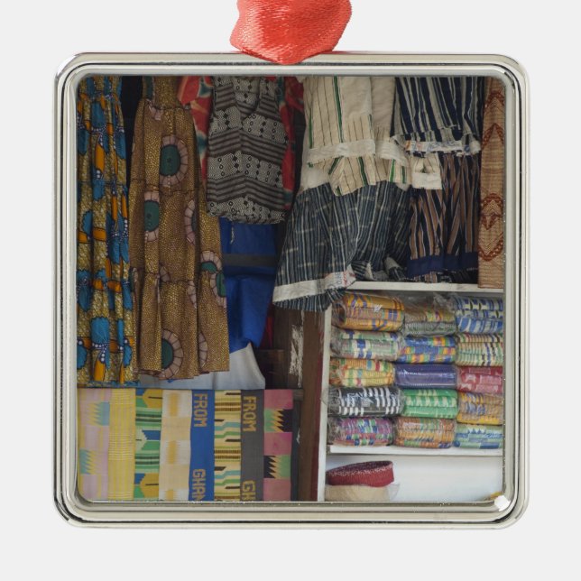 Ornement Carré Argenté Afrique, Ghana, Accra. Textile et artisanat d'Accr (Devant)