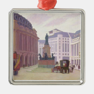 Ornement Carré Argenté Aldwych (huile sur la toile)