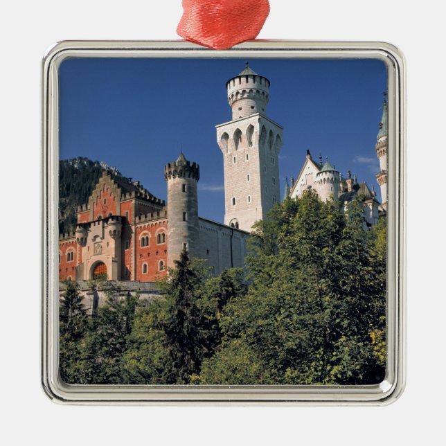 Ornement Carré Argenté Allemagne, Bavière, Château de Neuschwanstein. (Devant)