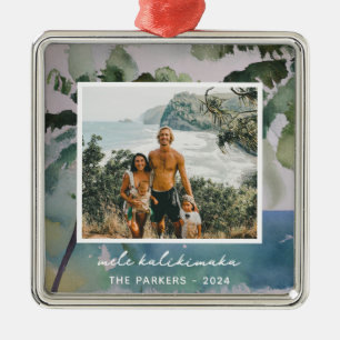 Ornement Carré Argenté Aloha Hawaiian