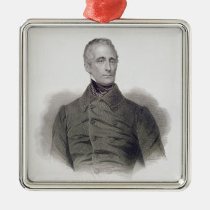Ornement Carré Argenté Alphonse de Lamartine, gravé par Pierre Pelee (1