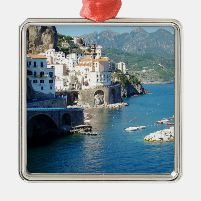 Ornement Carré Argenté Amalfi Vista (Devant)