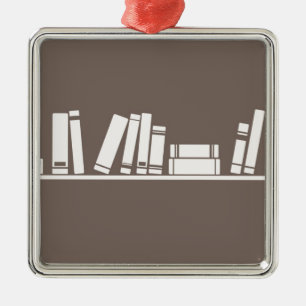 Ornement Carré Argenté Amants de livres !