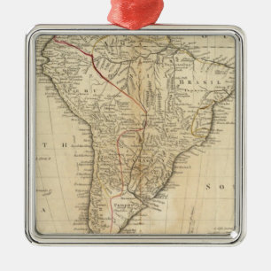 Ornement Carré Argenté Amérique du Sud 38