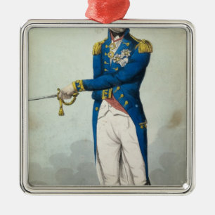 Ornement Carré Argenté Amiral Horatio Nelson