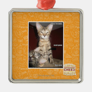 Ornement Carré Argenté Amis d'idiot