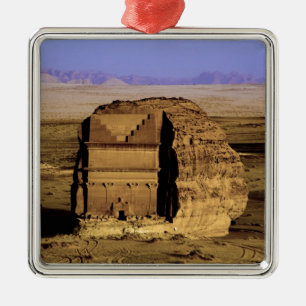 Ornement Carré Argenté Arabie saoudite, site de Madain Saleh, ancien