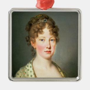 Ornement Carré Argenté Archiduchesse Leopoldina de l'Autriche