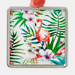 Ornement Carré Argenté Art flamand tropical