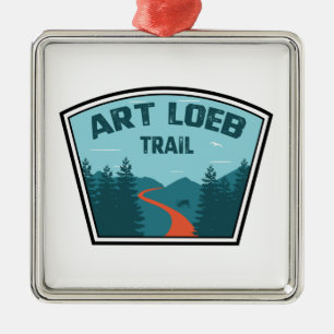 Ornement Carré Argenté Art Loeb Trail Caroline du Nord