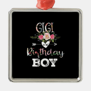 Ornement Carré Argenté Art Mère   Gigi D'Un Enfant Anniversaire Anniversa