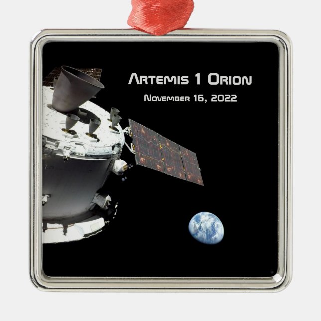 Ornement Carré Argenté Artemis Orion Marbre bleu marine (Devant)