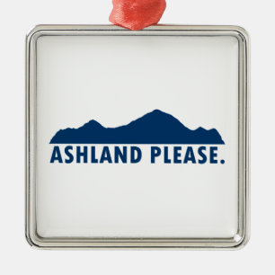 Ornement Carré Argenté Ashland Oregon S'Il Vous Plaît