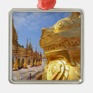 Ornement Carré Argenté Asie, Myanmar (Birmanie), Bagan (Pagan). Le Shwe 4