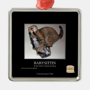 Ornement Carré Argenté Babysittine