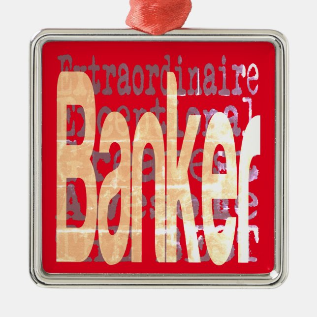 Ornement Carré Argenté Banker Extraordinaire (Devant)