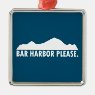 Ornement Carré Argenté Bar Harbour S'Il Vous Plaît