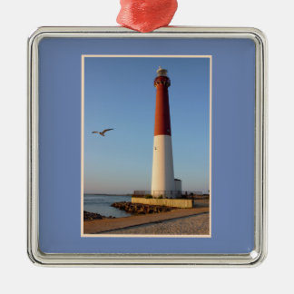 Ornement Carré Argenté Barnegat Lighthouse