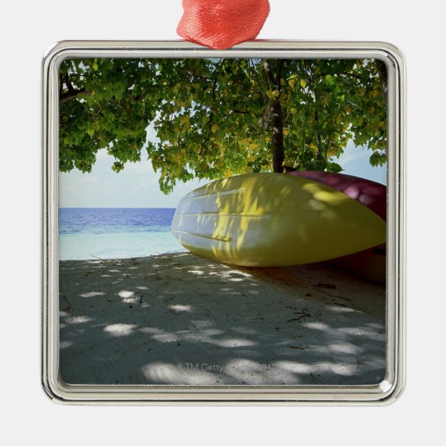 Ornement Carré Argenté Bateau (Devant)