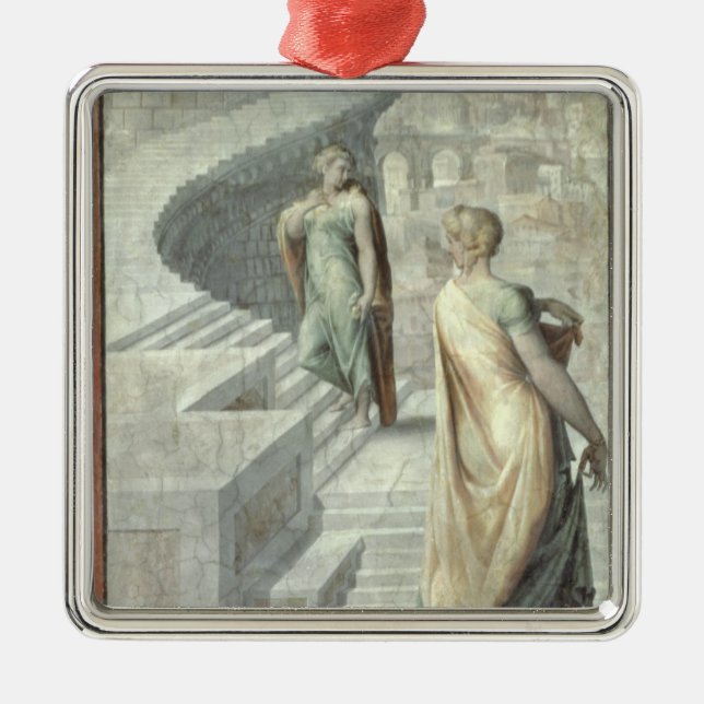Ornement Carré Argenté Bathsheba rendant visite à David, c.1553 (Devant)