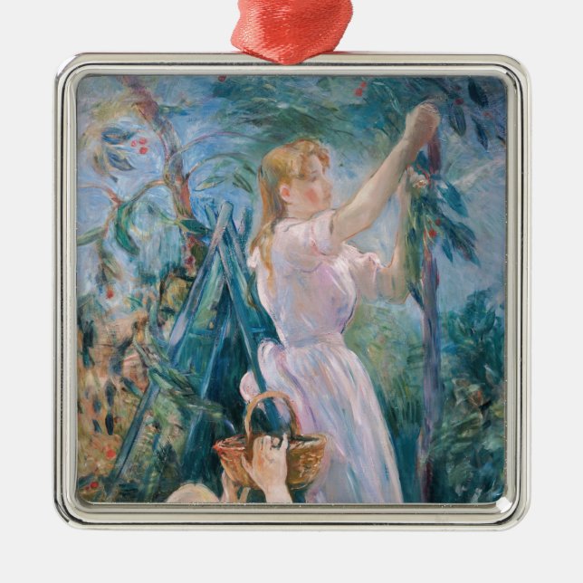 Ornement Carré Argenté Berthe Morisot - Le Sicker À Cerise (Devant)