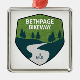 Ornement Carré Argenté Bethpage Bikeway
