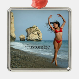 Ornement Carré Argenté Bikini Model Dancing Thunder_Cove