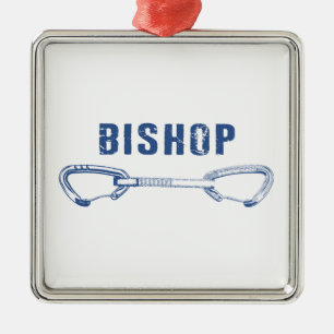 Ornement Carré Argenté Bishop Rock Escalade Quickdraw
