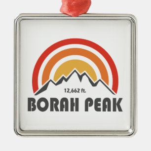 Ornement Carré Argenté Borah Peak