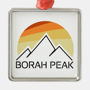 Ornement Carré Argenté Borah Peak Retro