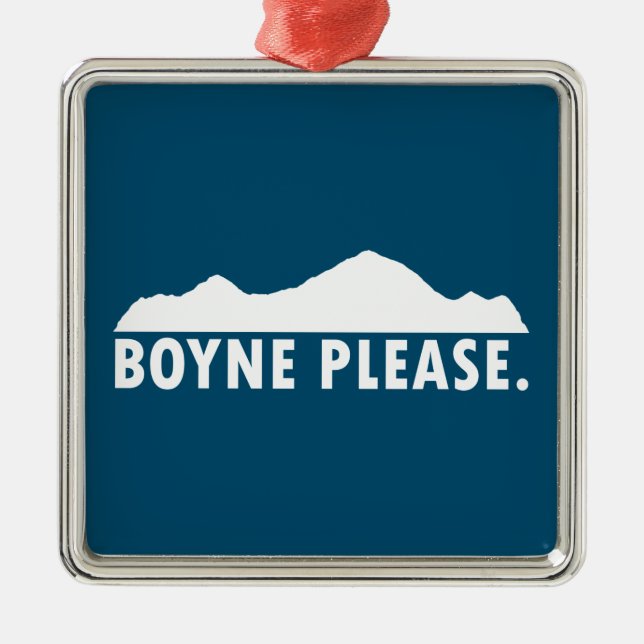 Ornement Carré Argenté Boyne S'Il Vous Plaît (Devant)