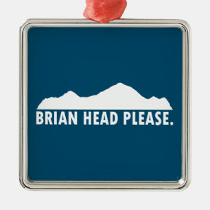 Ornement Carré Argenté Brian Head Utah S'Il Vous Plaît
