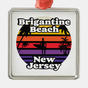 Ornement Carré Argenté Brigantine Beach, New Jersey