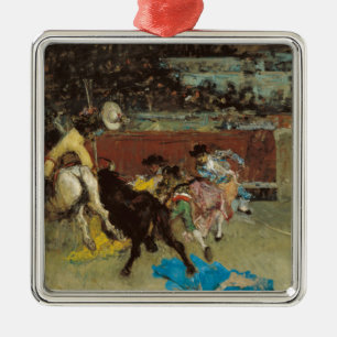 Ornement Carré Argenté Bullfight espagnol (par Marià Fortuny)
