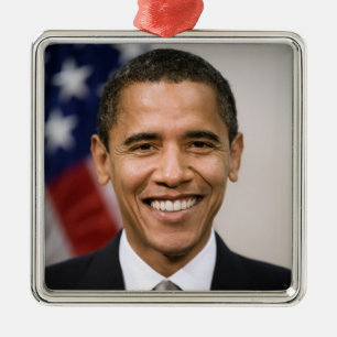 Ornement Carré Argenté Bureau du président élu Barack Obama