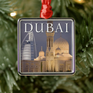 Ornement Carré Argenté Burj al Arab   Mosquée du soir Dubaï