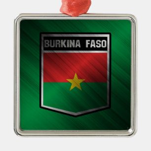Ornement Carré Argenté Burkina Faso