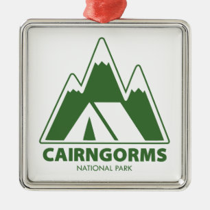Ornement Carré Argenté Cairngorms National Park Mountains Camping