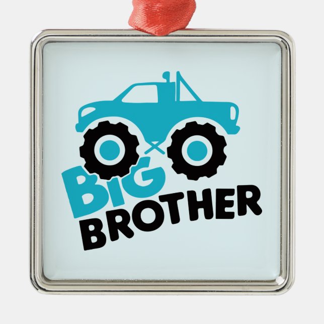 Ornement Carré Argenté Camion Big Brother Monster (Devant)