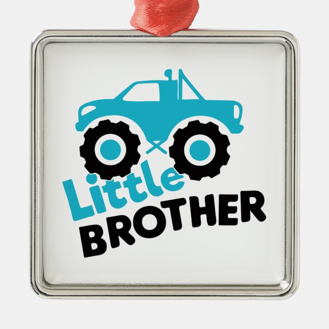 Ornement Carré Argenté Camion Little Brother Monster (Devant)